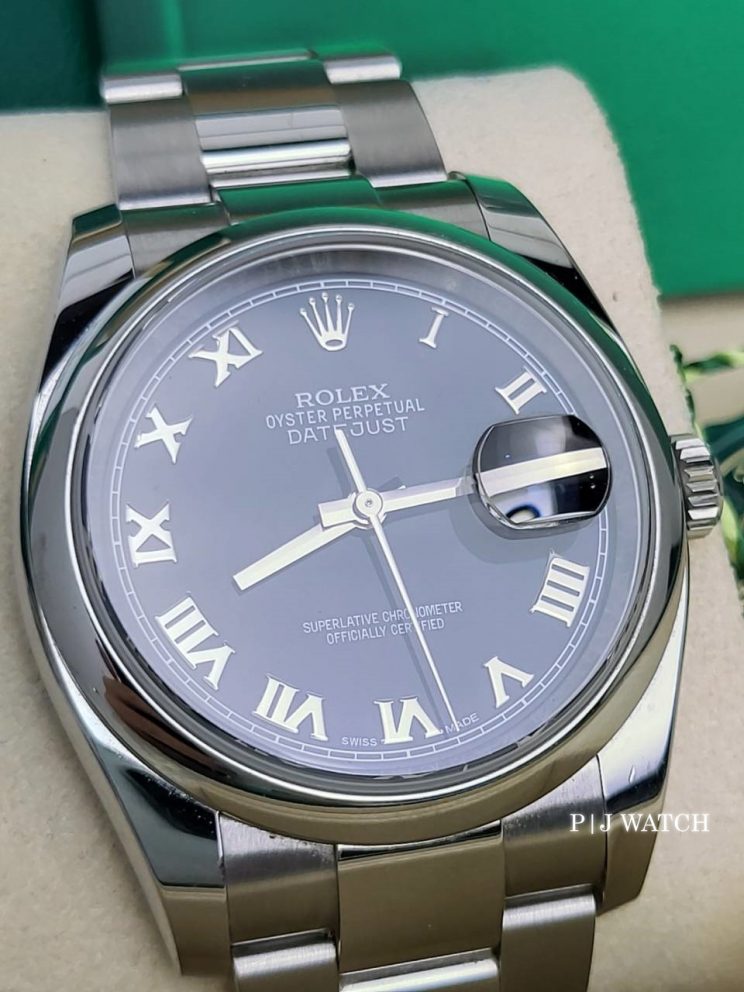 Rolex Datejust 36mm Stainless Steel Black Dial Ref.116200