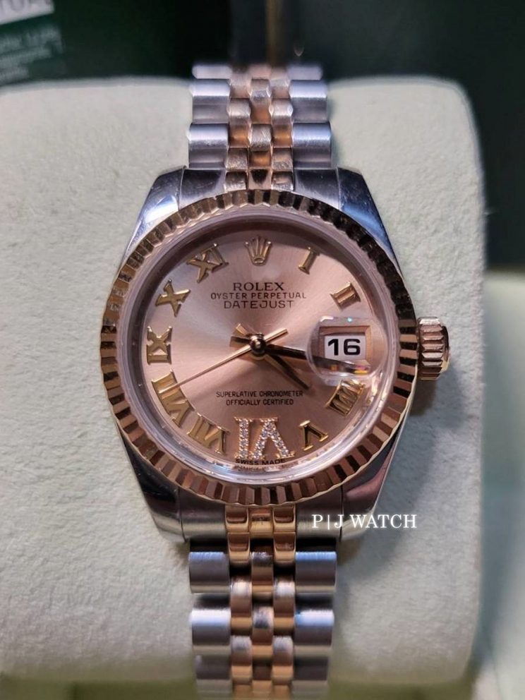 Rolex Lady-Datejust 26mm Roman Index Pink Dial Ref.179171