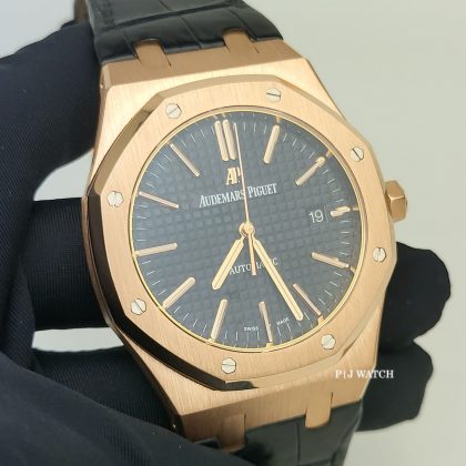 Audemars Piguet Royal Oak 41mm Rose Gold Black Dial Selfwinding Ref.15400OR.OO.D002CR.01