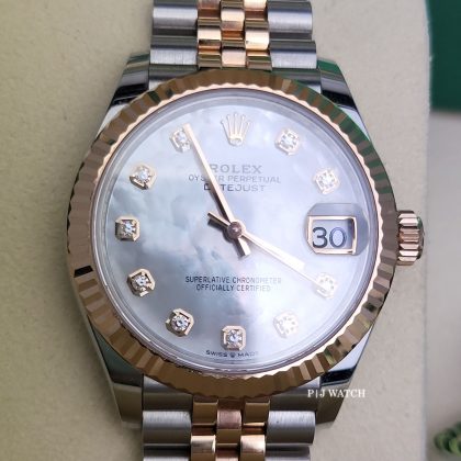 Rolex Datejust 31mm RoseGold & Steel MOP Diamond Dial Jubilee Bracelet Ref.278271