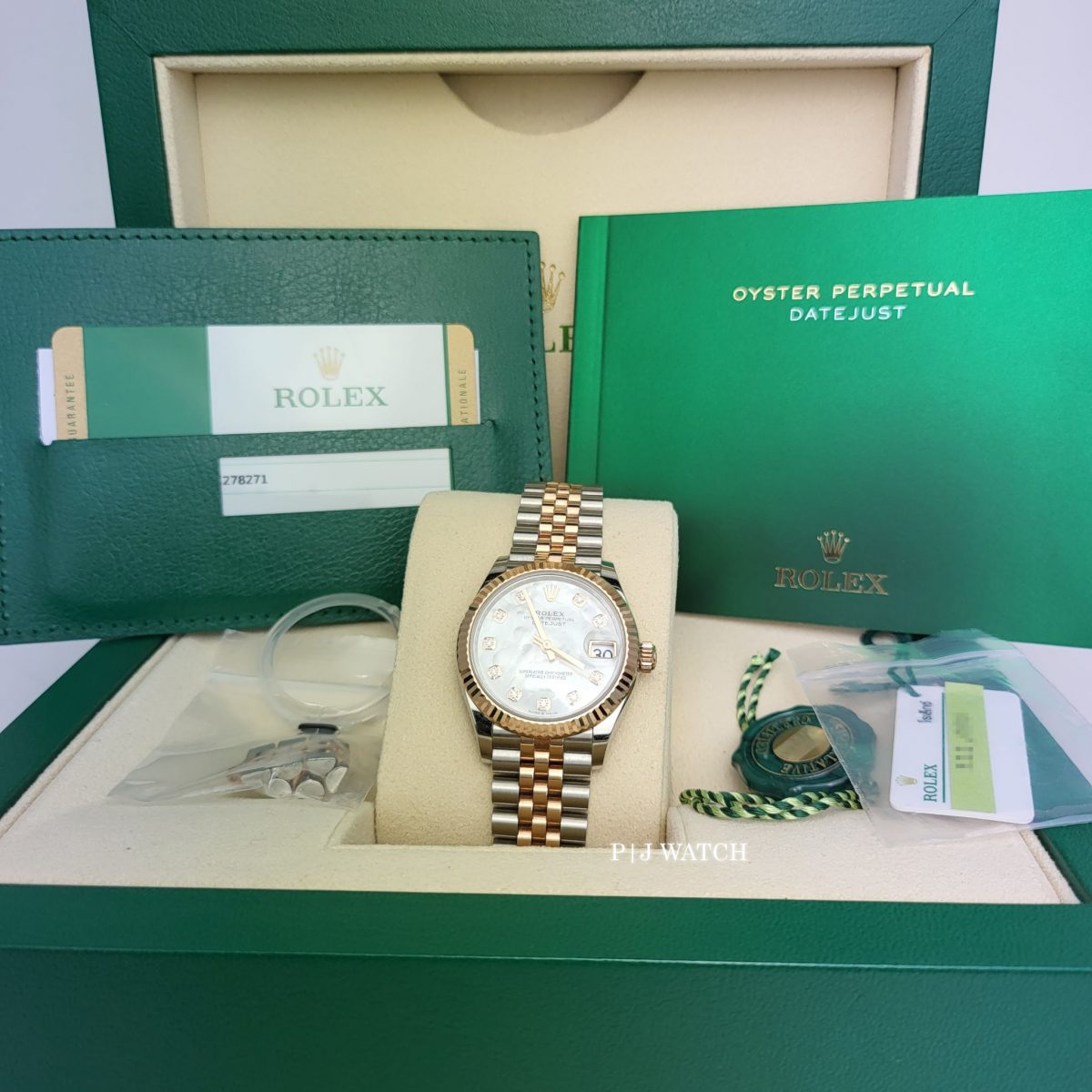 Rolex Datejust 31mm RoseGold & Steel MOP Diamond Dial Jubilee Bracelet Ref.278271-2