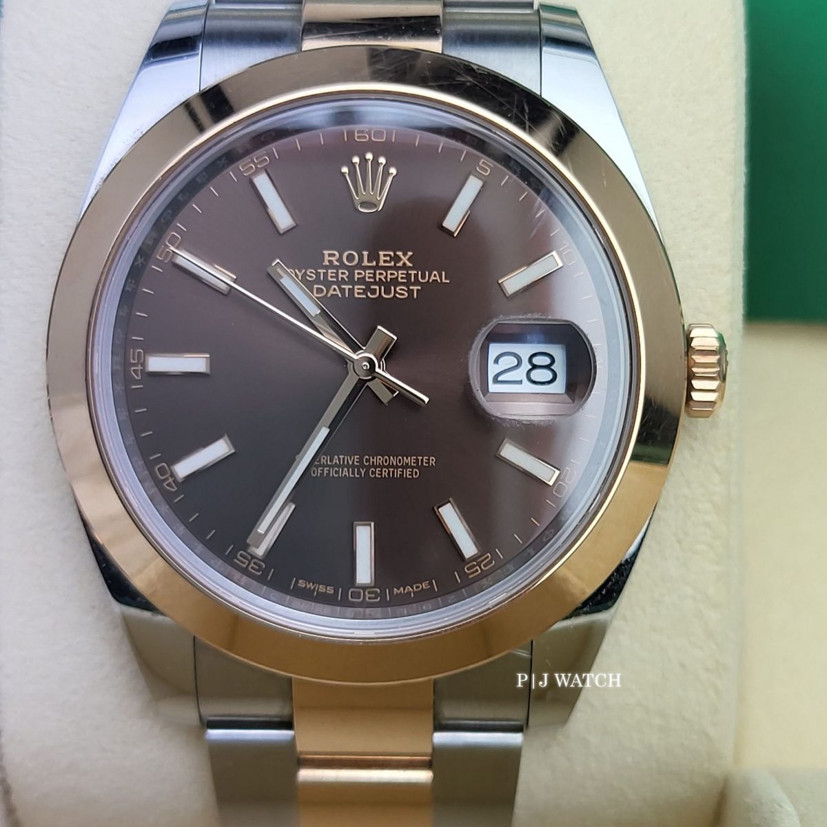 Rolex Datejust 41mm Two-Tone Chocolate Stick Dial Ref.126301-1