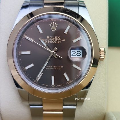 Rolex Datejust 41mm Two-Tone Chocolate Stick Dial Ref.126301