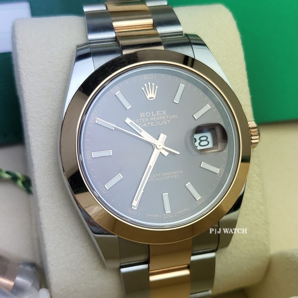 Rolex Datejust 41mm Two-Tone Chocolate Stick Dial Ref.126301-2