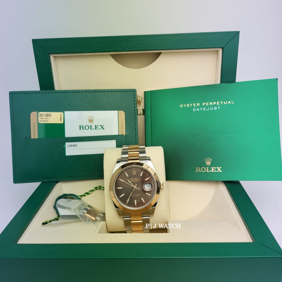 Rolex Datejust 41mm Two-Tone Chocolate Stick Dial Ref.126301-3