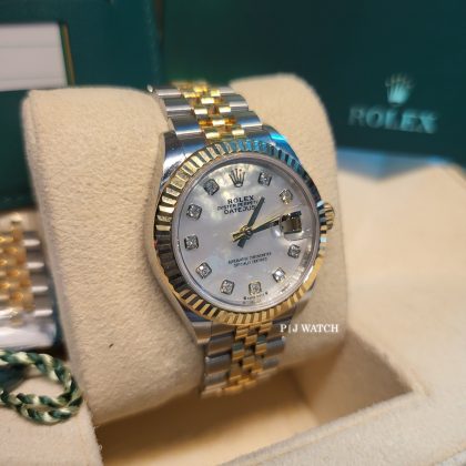 Rolex Lady-Datejust 28mm Mother of Pearl Diamond Dial Jubilee Bracelet Ref.279173