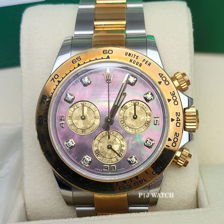 Rolex Cosmograph Daytona 40mm Two-Tone Mother of Pearl Black Dial Watch Ref.116503