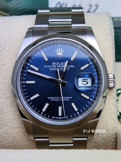 Rolex Datejust 36mm Blue Dial Index Hour Markers Watch Ref.126200