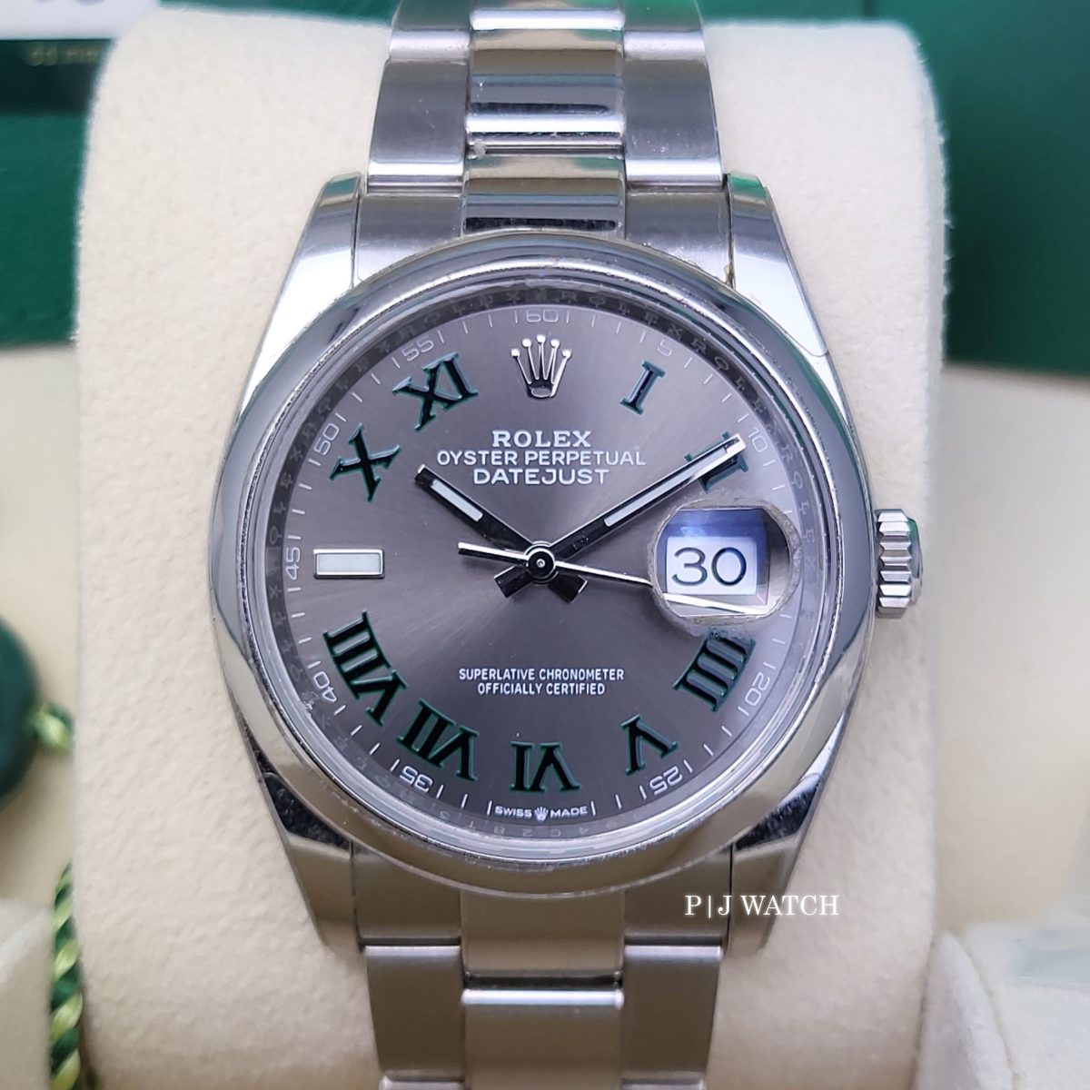 Rolex Datejust 36mm Oystersteel Slate Dial Unisex Watch Ref.126200-1
