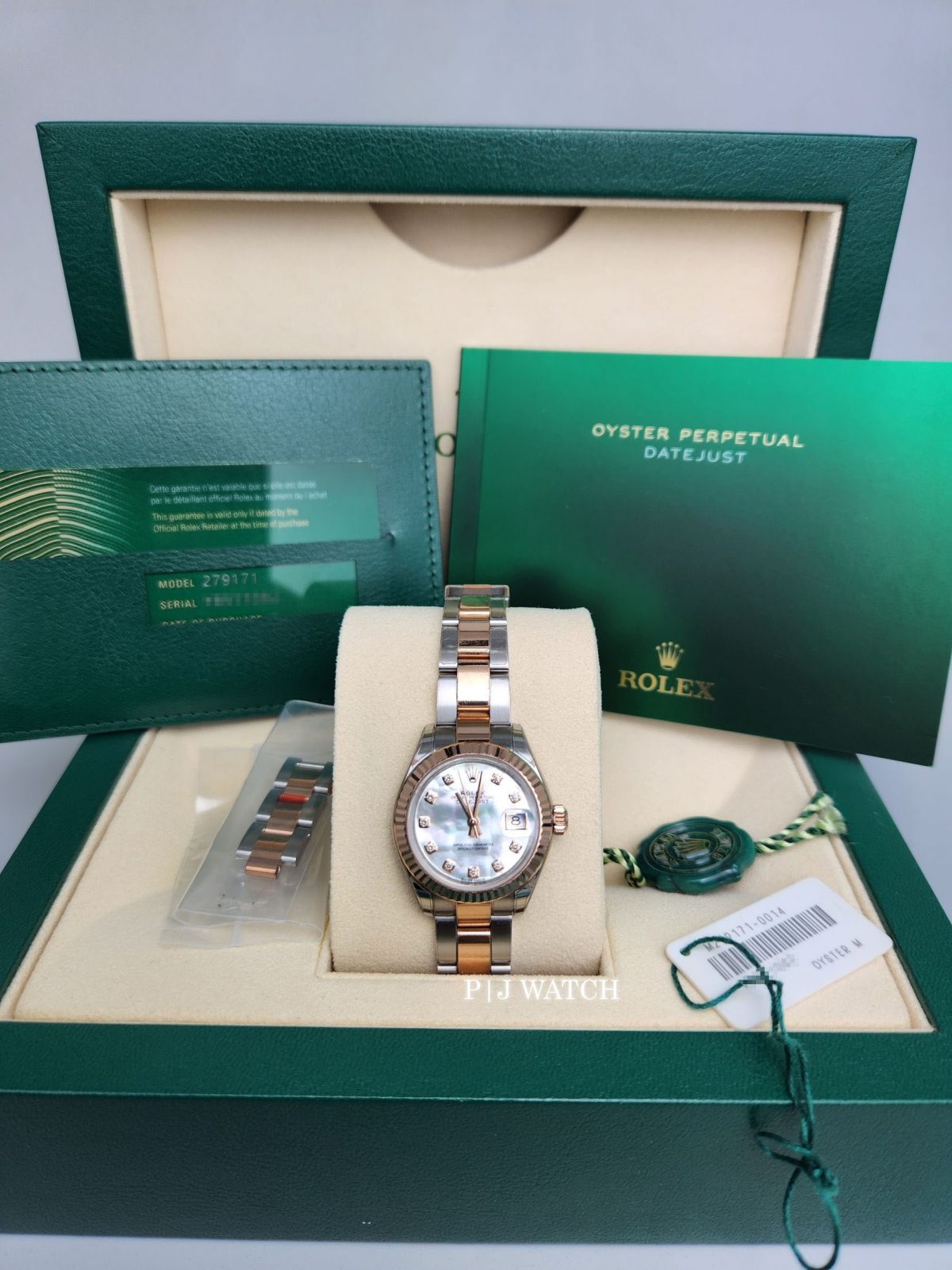 Rolex Lady-Datejust 28mm Mother of Pearl Diamond Gold & Steel Watch Ref.279171-2