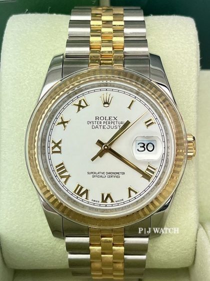 Rolex Datejust 36mm Two-Tone White Dial Ref.116233