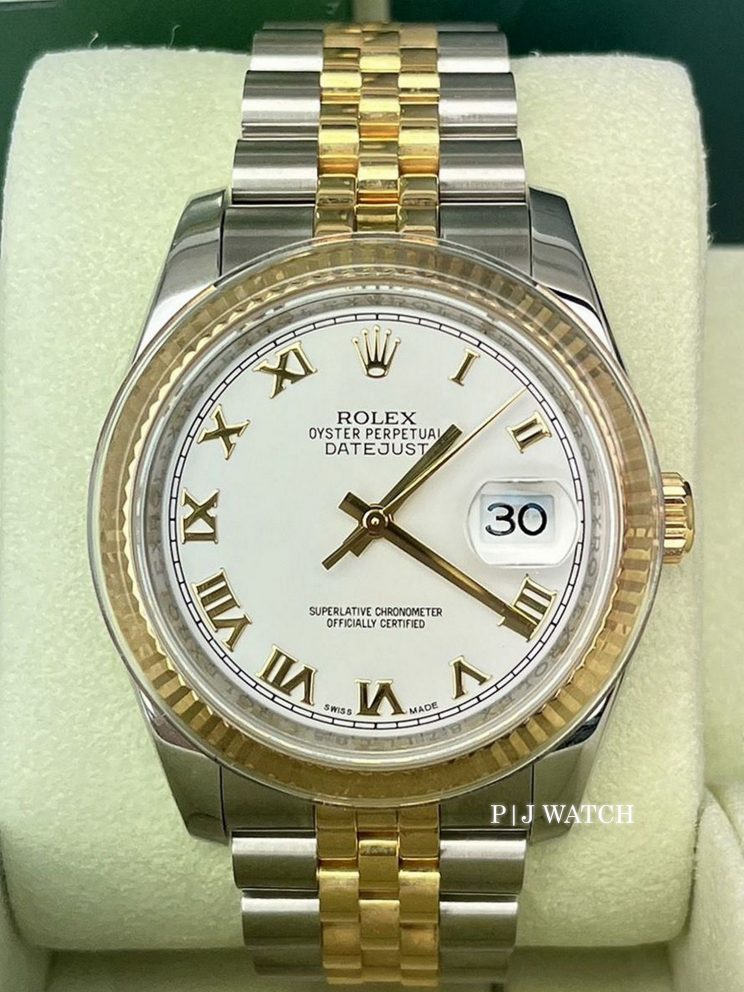 Rolex Datejust 36mm Two-Tone White Dial Ref.116233