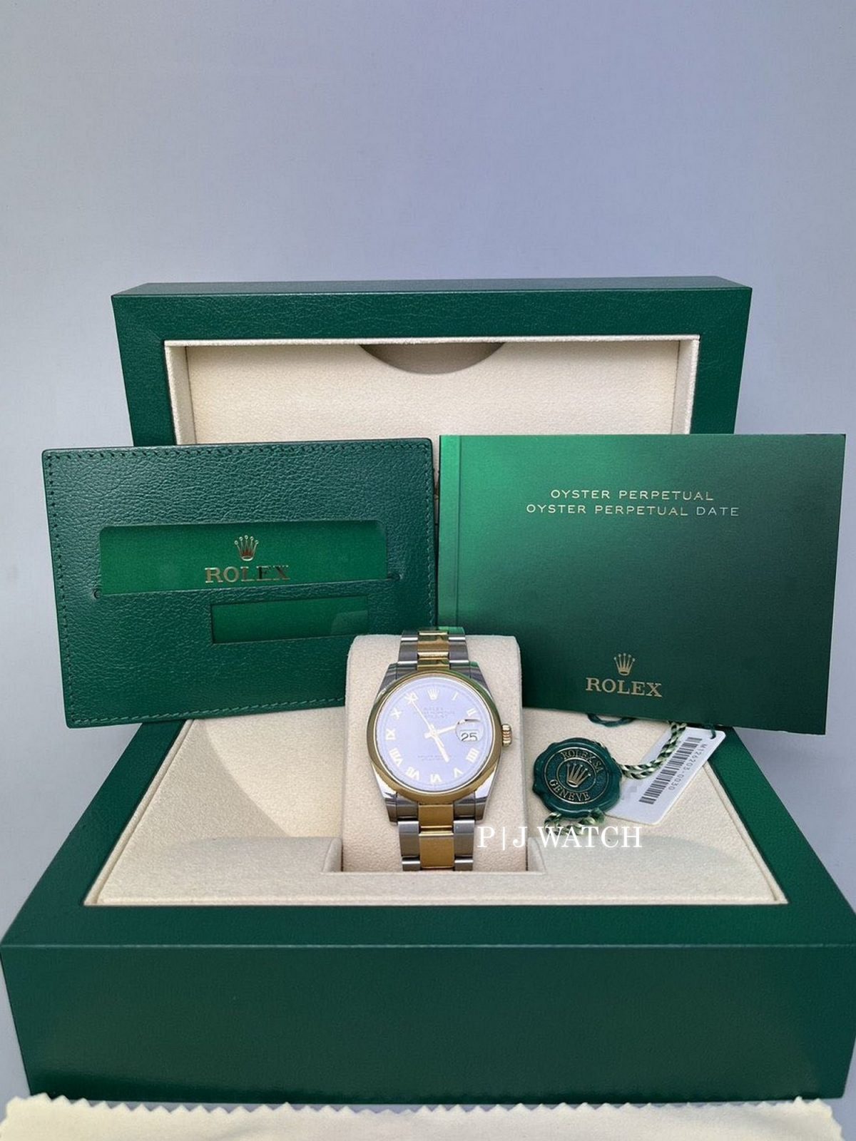 Rolex Datejust 36mm Two-Tone White Dial Roman Numerals Ref.126203-2