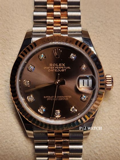 Rolex Datejust 31mm Rose Gold 18k Chocolate DIamond Diall Ref.278271