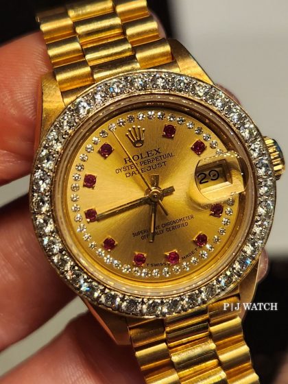 Rolex Datejust Ladies 26mm 1993 YearRuby and Diamond Dial Ref.69178
