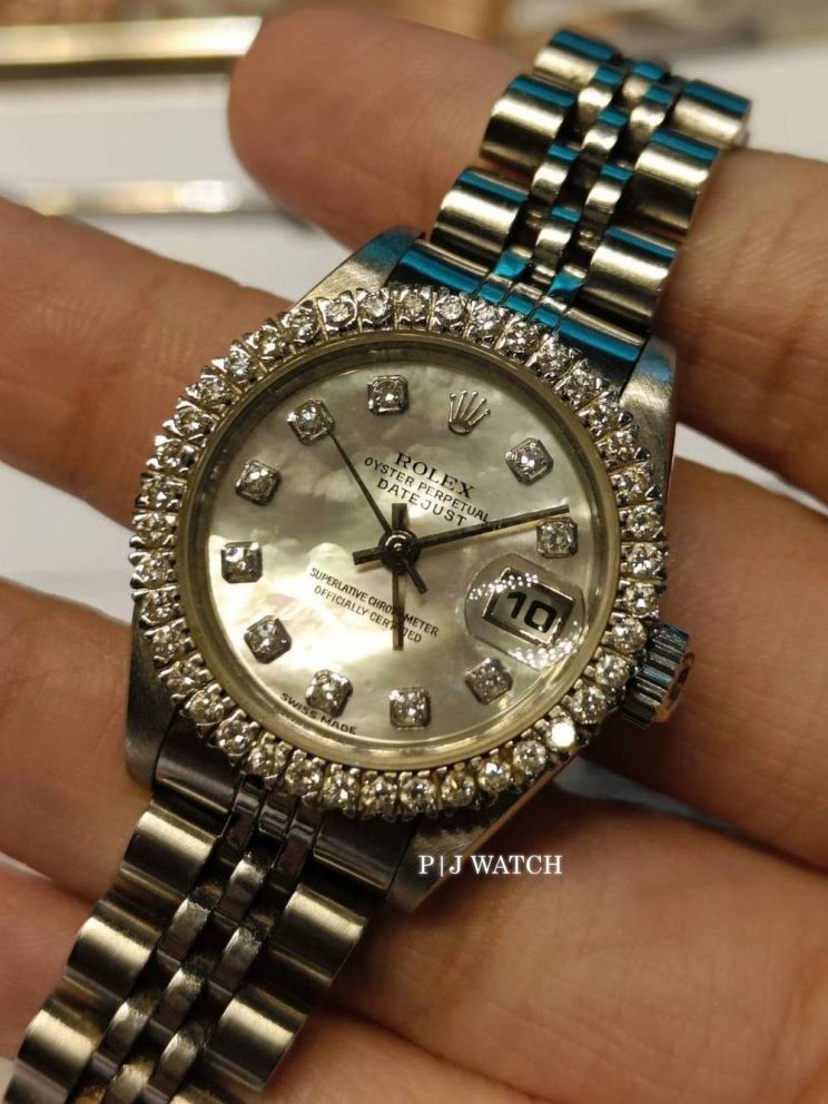 Rolex Lady-Datejust 26mm Pearl Dial Women's Watch Ref.179384