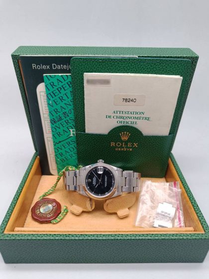 Rolex Datejust 31mm Stainless Steel Black Dial Ref.78240