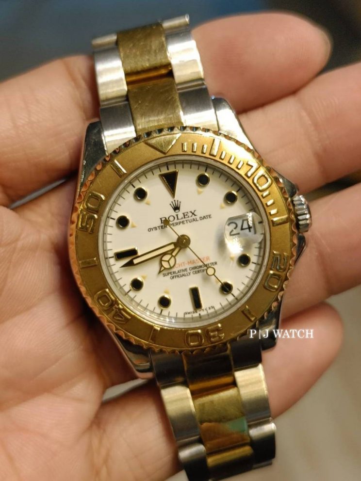 Rolex Yacht-Master 35mm Yellow Gold&Steel White Dial Ref.68623