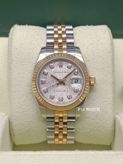 Rolex Lady-Datejust 26mm Two-Tone Silver Dial Jubilee Bracelet Ref.179173