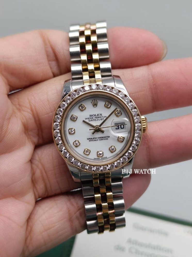Rolex Lady-Datejust 26mm Two-Tone White Dial Jubilee Bracelet Ref.179173