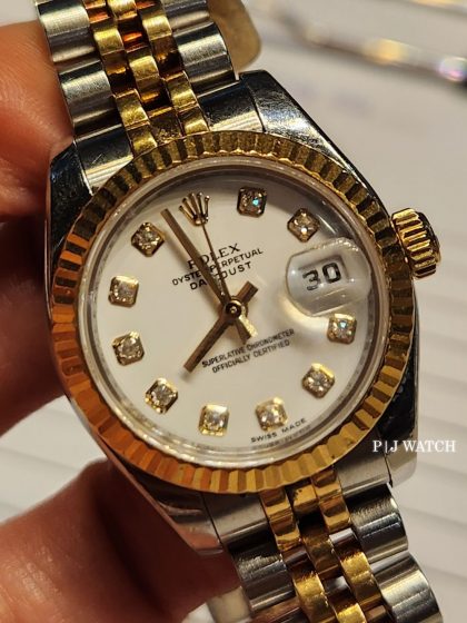 Rolex Lady-Datejust 26mm White Diamond Dial Jubilee Bracelet Ref.179173