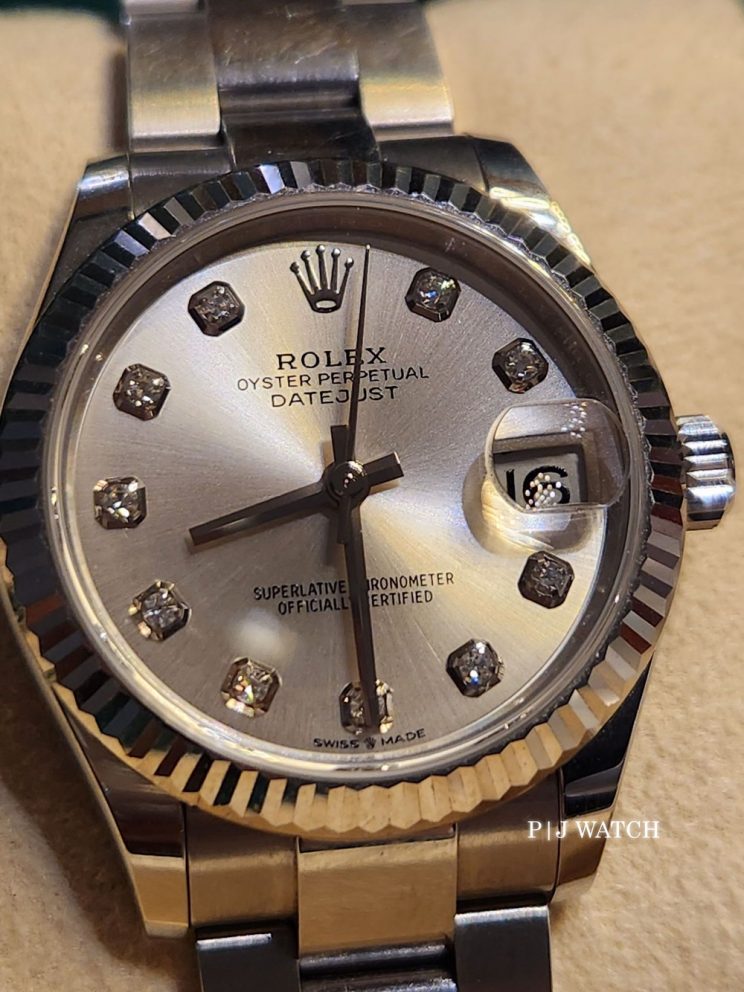 Rolex Datejust 31mm Silver Diamond Dial Ref.278274