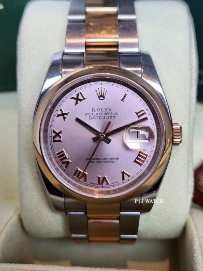 Rolex Datejust 36mm 2Tone Pink Dial Ref.116201