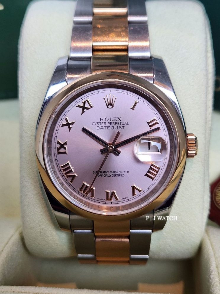 Rolex Datejust 36mm 2Tone Pink Dial Ref.116201