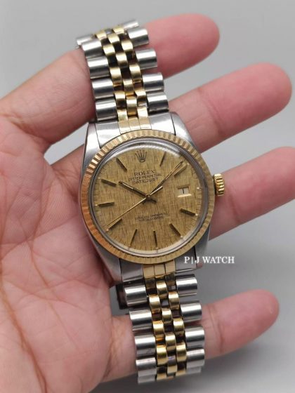Rolex Datejust 36mm 2Tone Vintage Champage Linen Dial Ref.16014