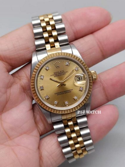 Rolex Datejust 31mm Champagne Diamond Dial Ref.68273