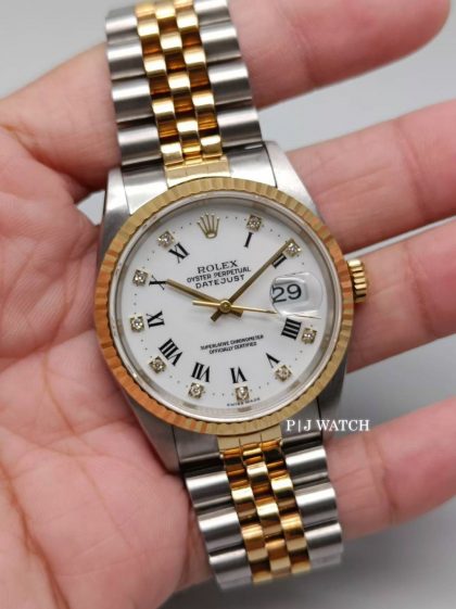 Rolex Datejust 36mm Diamond White Dial Ref.16233 WDJ