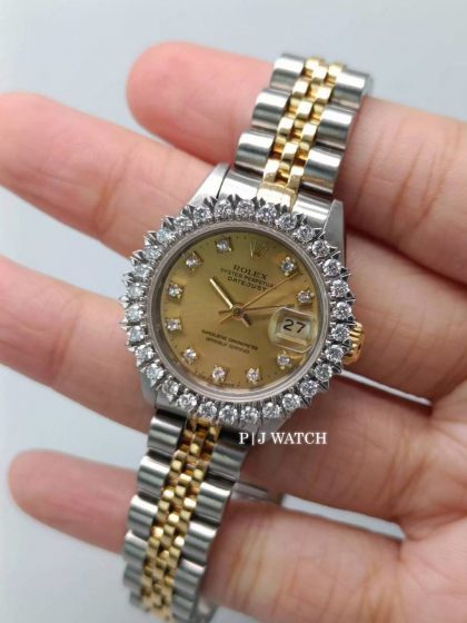 Rolex Lady Datejust 26mm Champagne Gold Dial Ref.Ref.69173