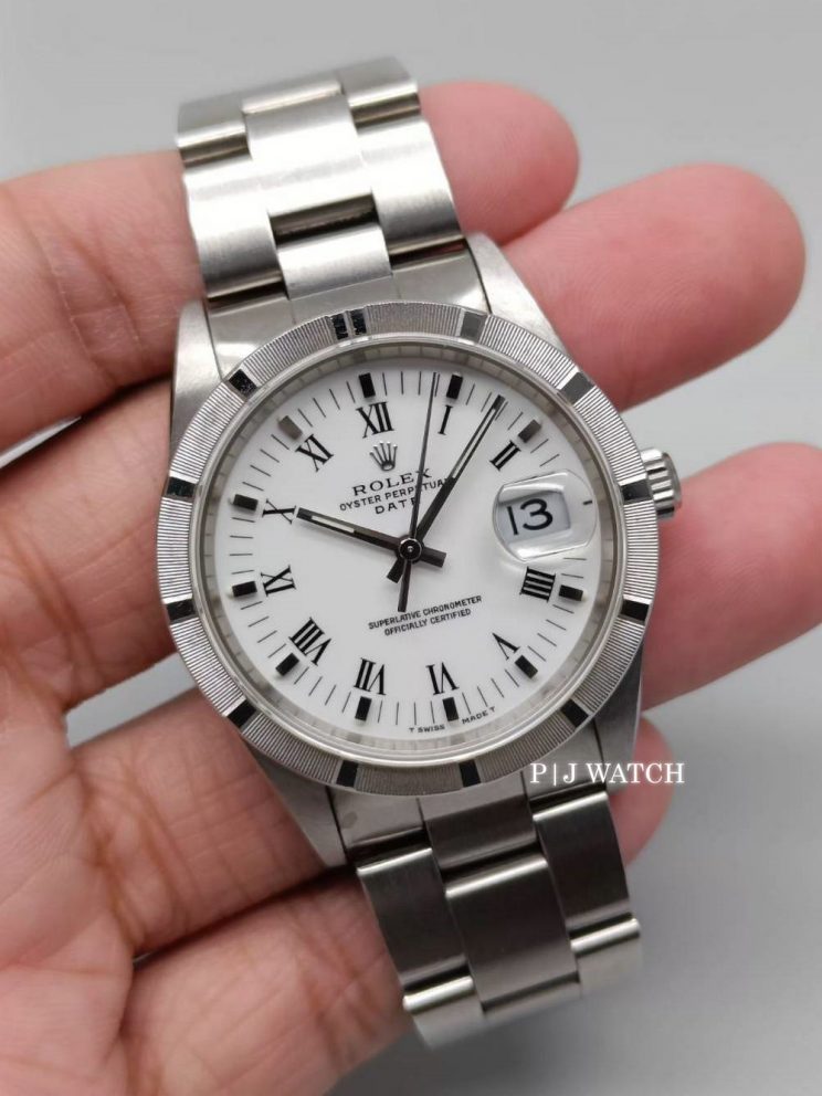 Rolex Oyster Perpetual Date 34mm White Dial Ref.15120