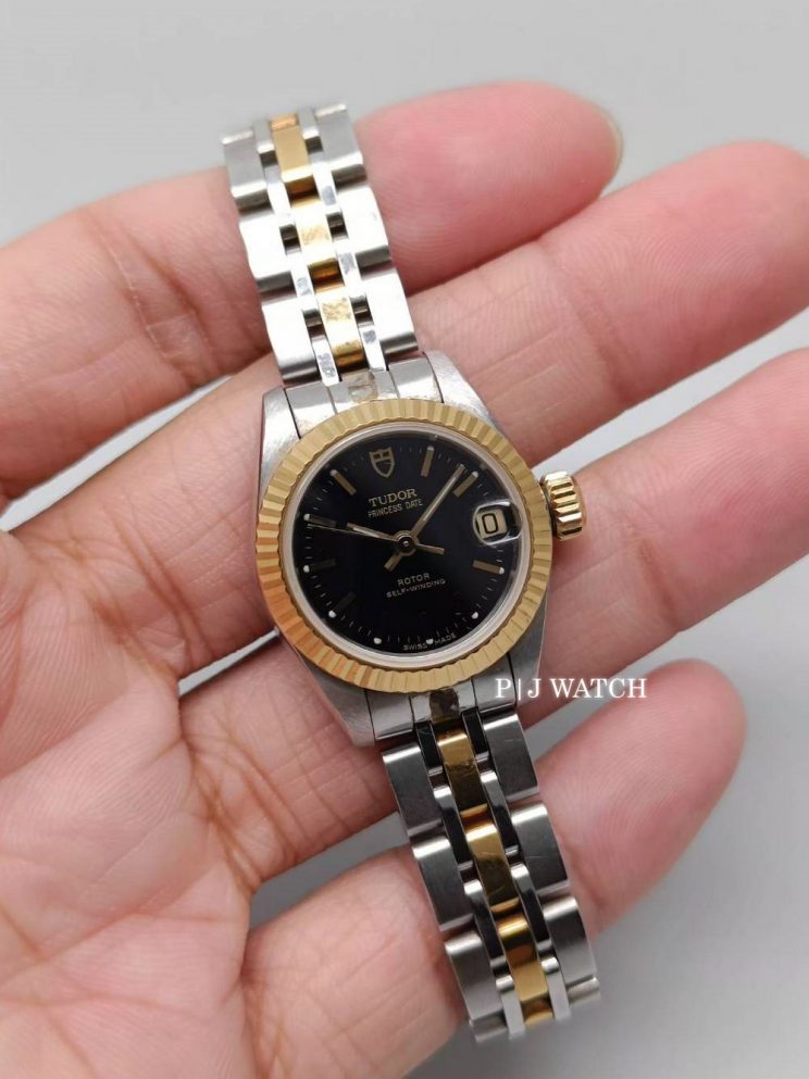 Tudor Princess Date Automatic Black Dial Ladies Watch Ref.92413-62433-BK
