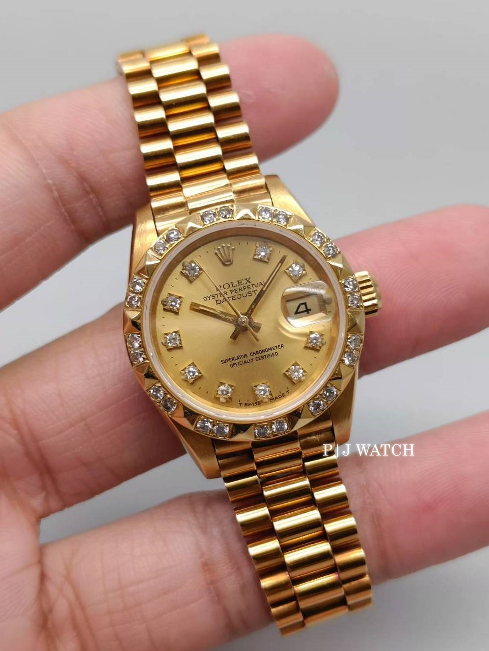 Rolex 69258 Oyster Perpetual Datejust Diamond Ladies Watch