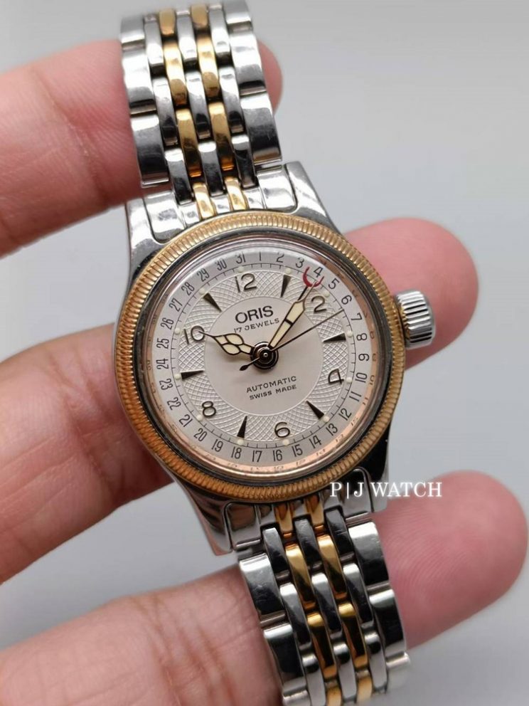 Oris Big Crown Pointer Date Rose Gold Bezel Ladies Watch Ref.7464