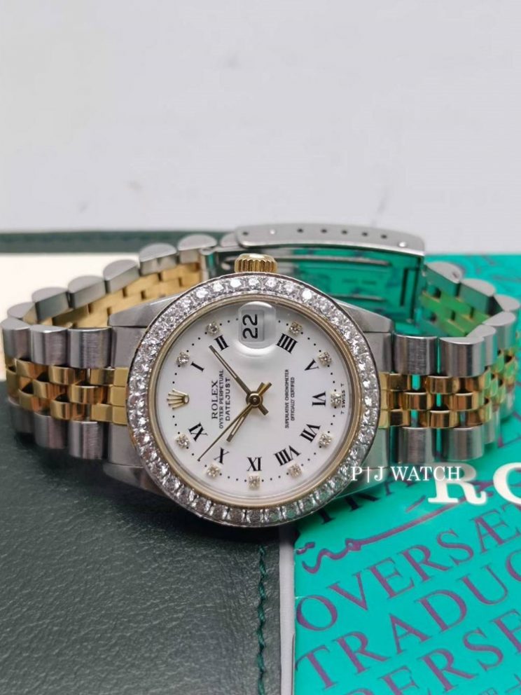 Rolex Datejust 31mm Diamond & Roman White Dial Ref.68273