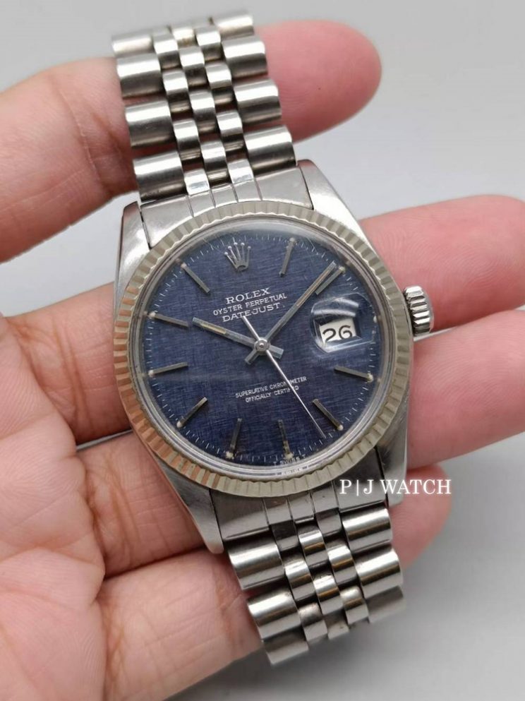 Rolex Datejust 36mm Vintage Blue Linen Dial Ref.1601