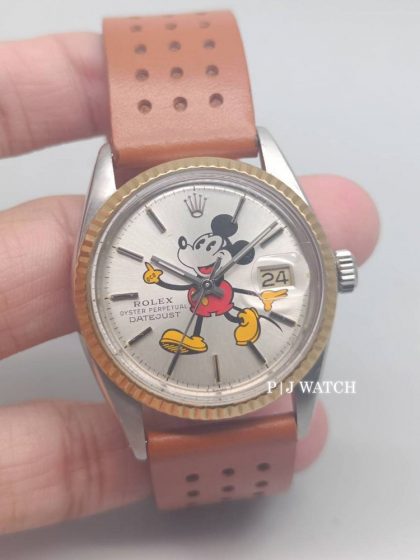 Rolex Datejust Mickey Mouse Silver Dial Ref.1601