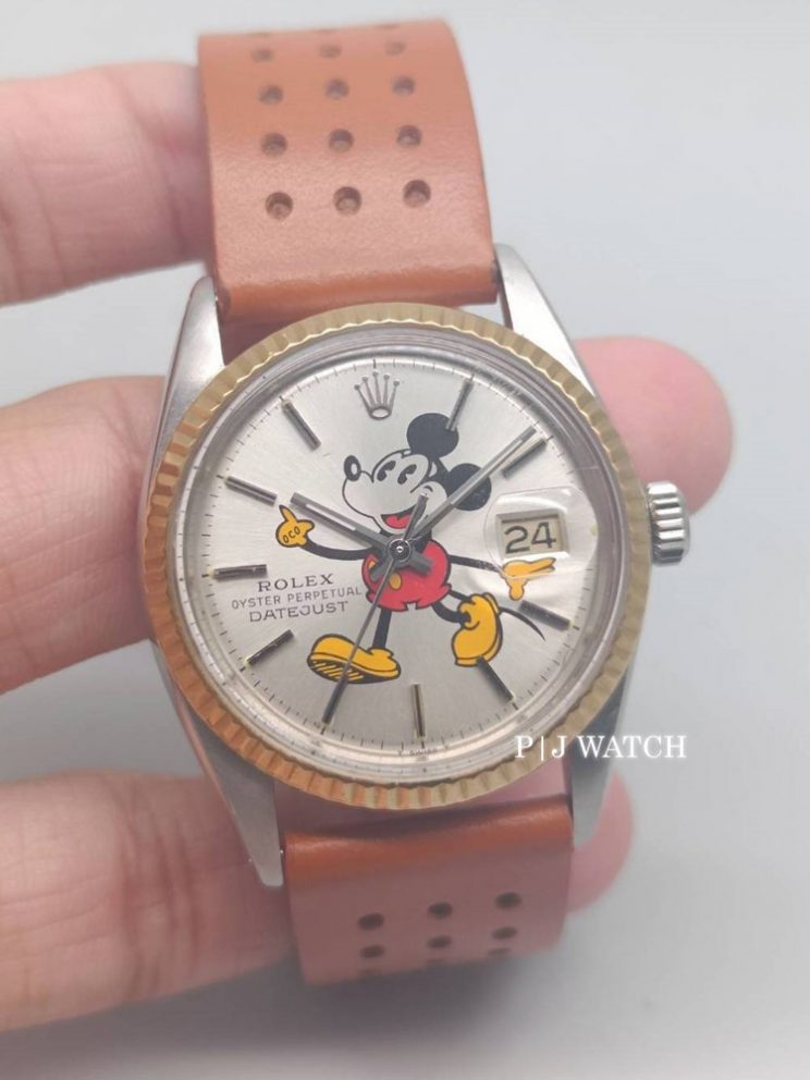 Rolex Datejust Mickey Mouse Silver Dial Ref.1601