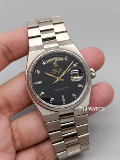 Rolex Day-Date Oysterquartz 36mm 18k White Gold Ref.19019
