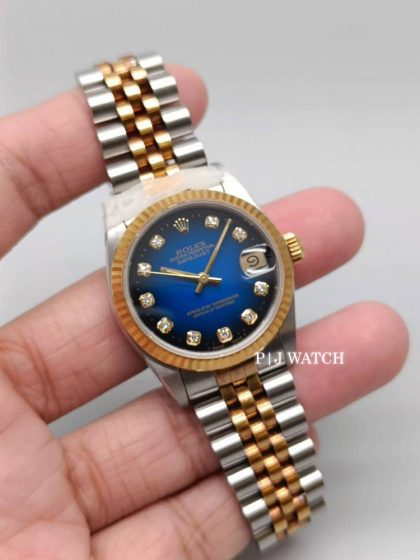Rolex Lady-Datejust 26mm Blue Vignette Dial Ref.79173