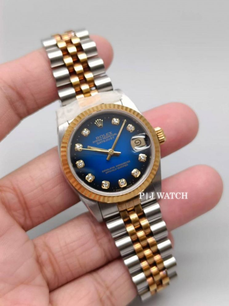 Rolex Lady-Datejust 26mm Blue Vignette Dial Ref.79173