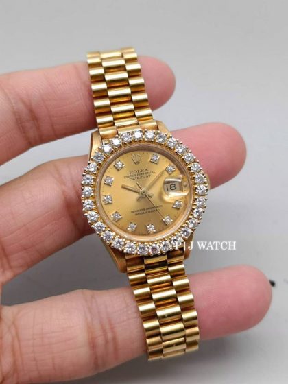Rolex Lady-Datejust 26mm President Yellow Gold Dial Ref.69178