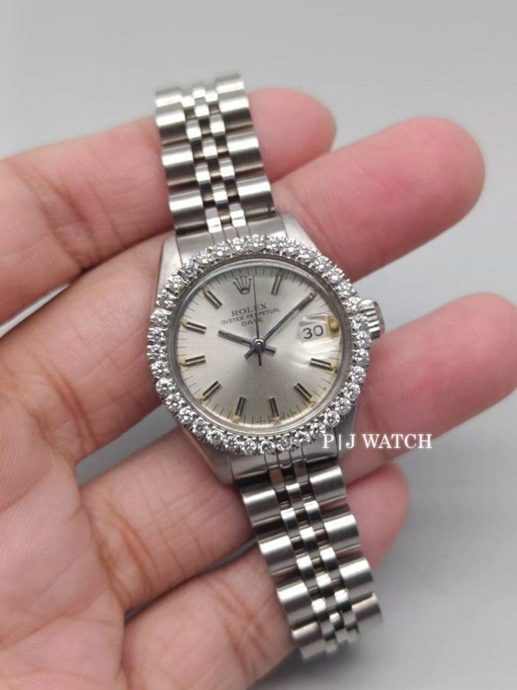 Rolex Oyster Perpetual Date Lady 26mm Steel Silver Dial Ref.6917