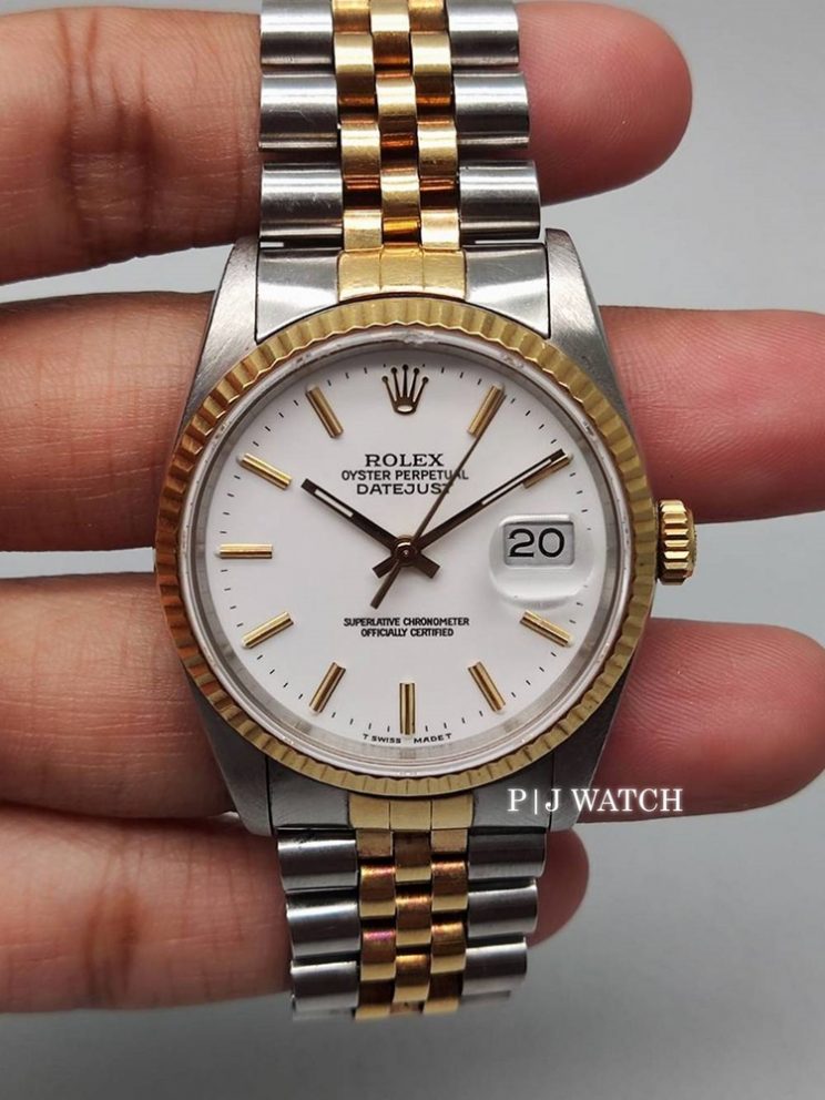 Rolex Datejust 36mm 2Tone White Dial Ref.16013