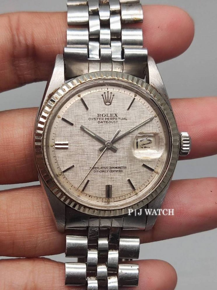 Rolex Datejust 36mm Silver Linen Dial Ref.1601