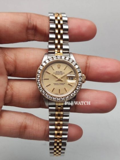 Rolex Lady-Datejust 26mm Two-tone Champagne Dial Ref.79173