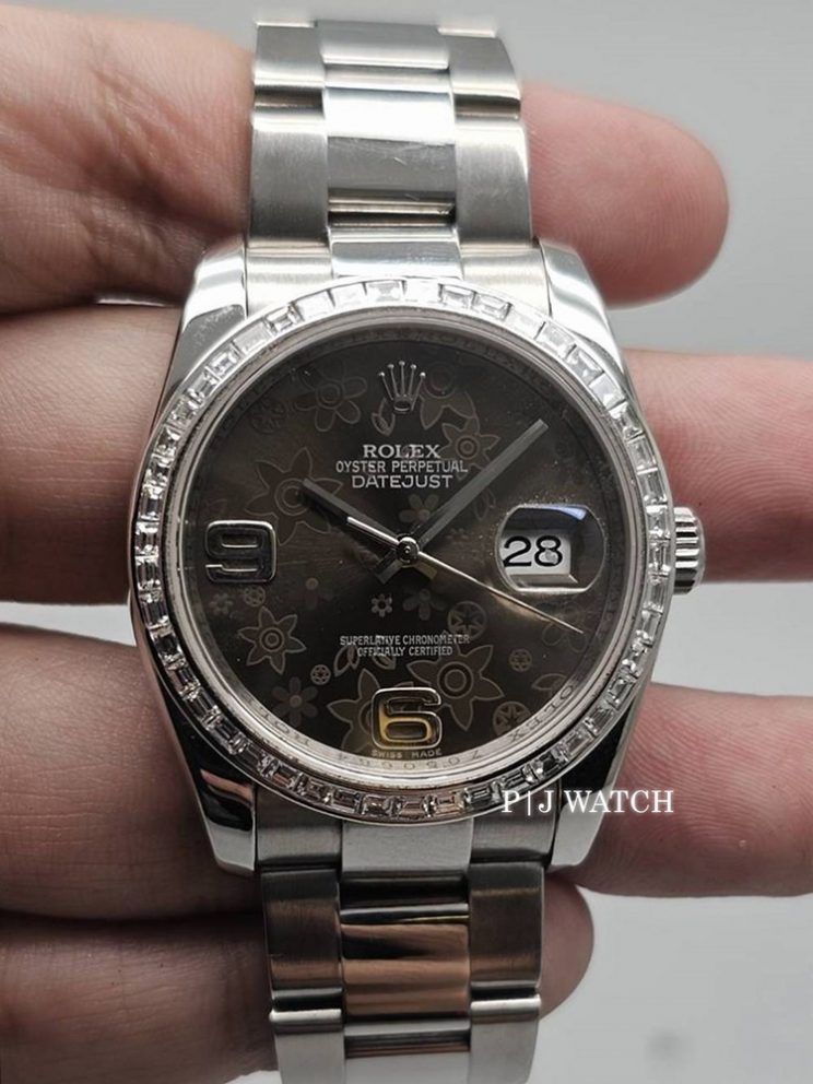 Rolex Datejust 36mm Brown Floral Dial Ref.116200