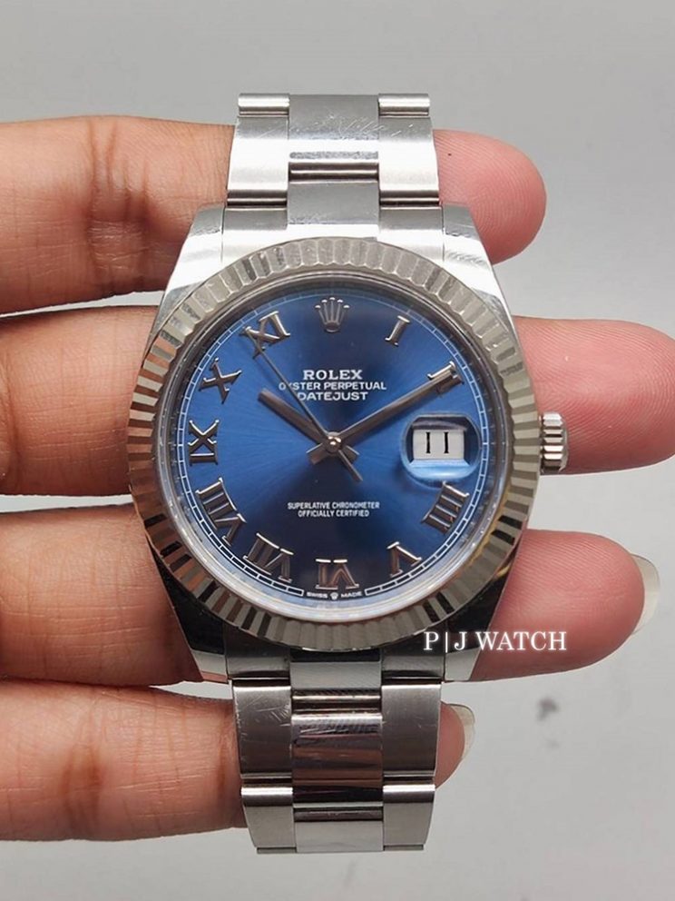 Rolex Datejust 41mm Oystersteel Blue Roman Dial Ref.126334